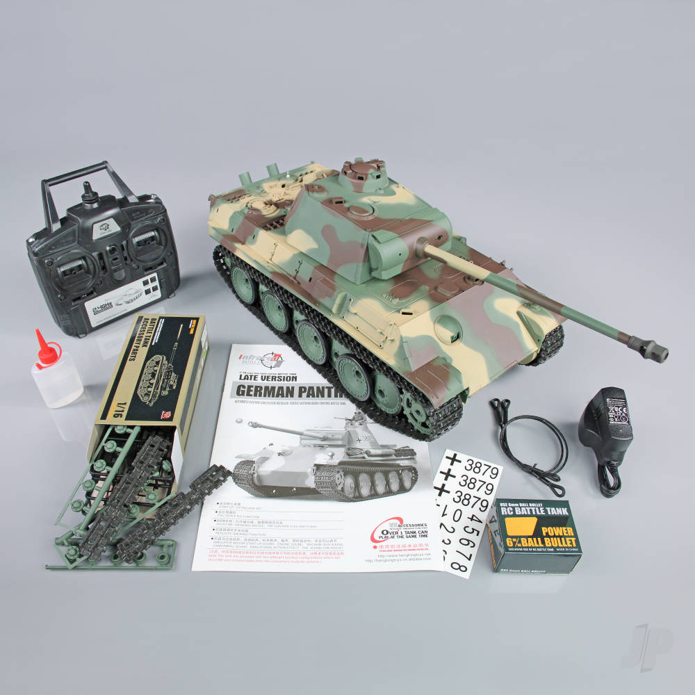 Henglong 1:16 German Panther with Infrared Battle System (2.4GHz + Shooter - HLG3819-1B