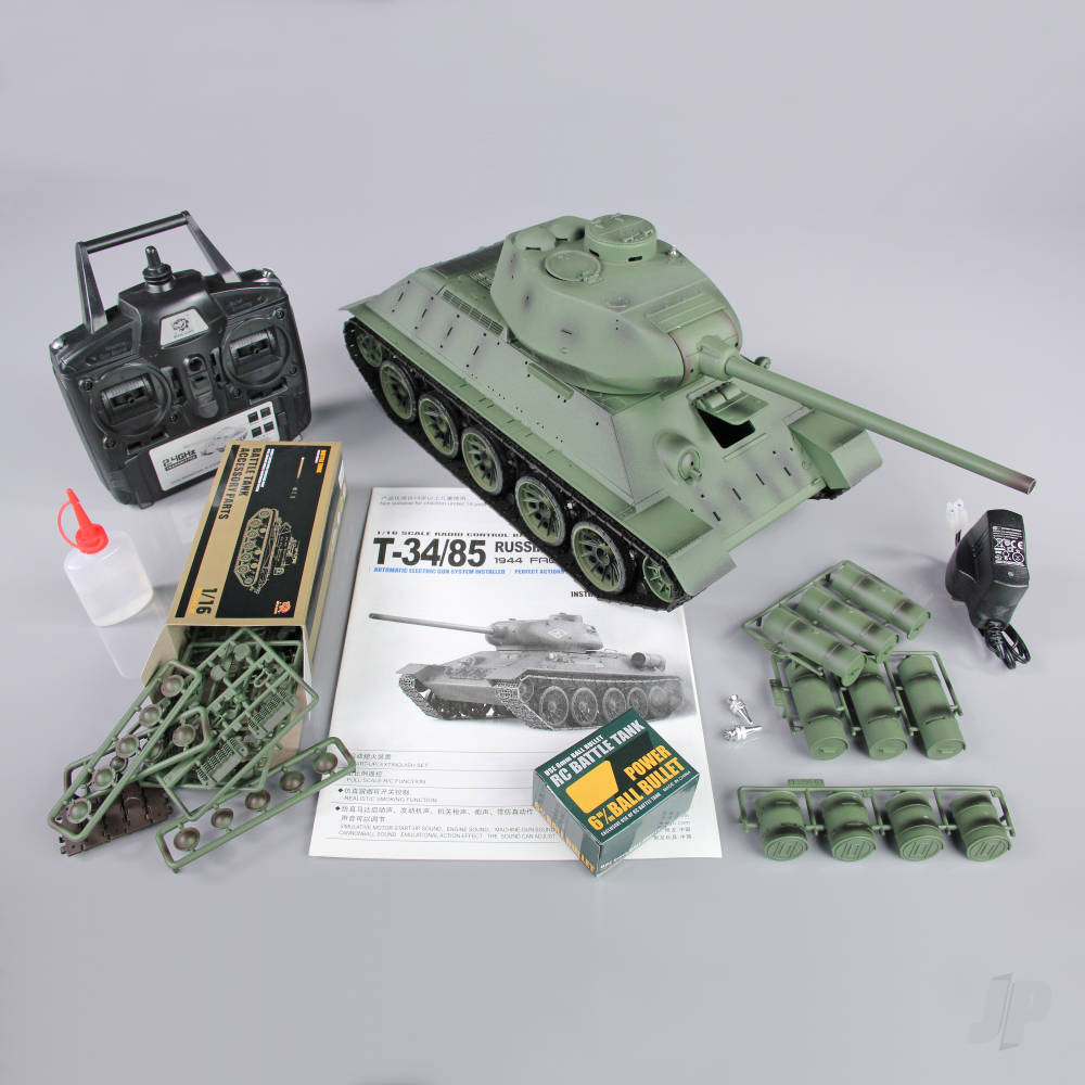 Henglong 1:16 Russian T-34 / 85 with Infrared Battle System (2.4GHz + Shoo - HLG3909-1U 1