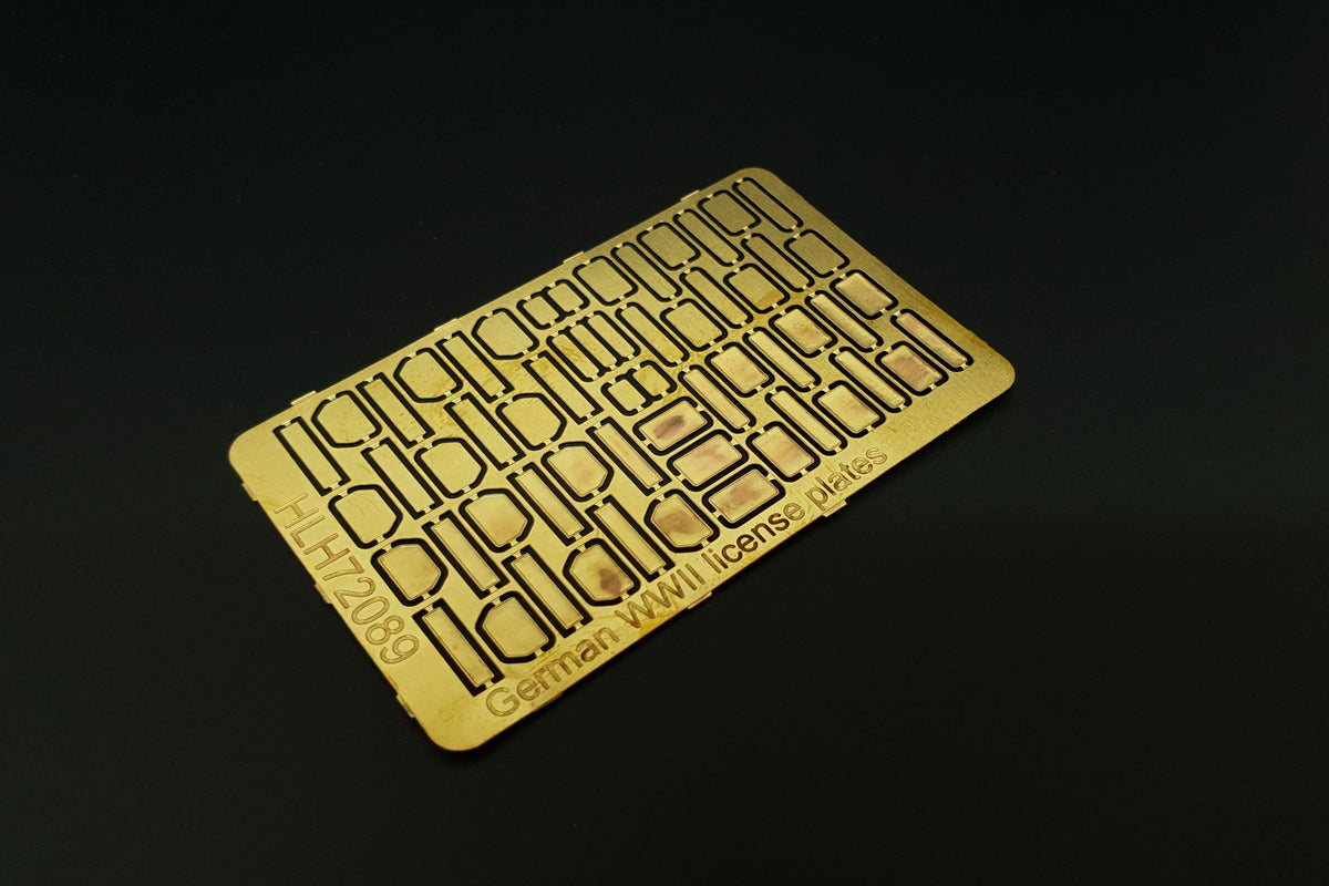 German WWII licence plates	PE set of licence plates