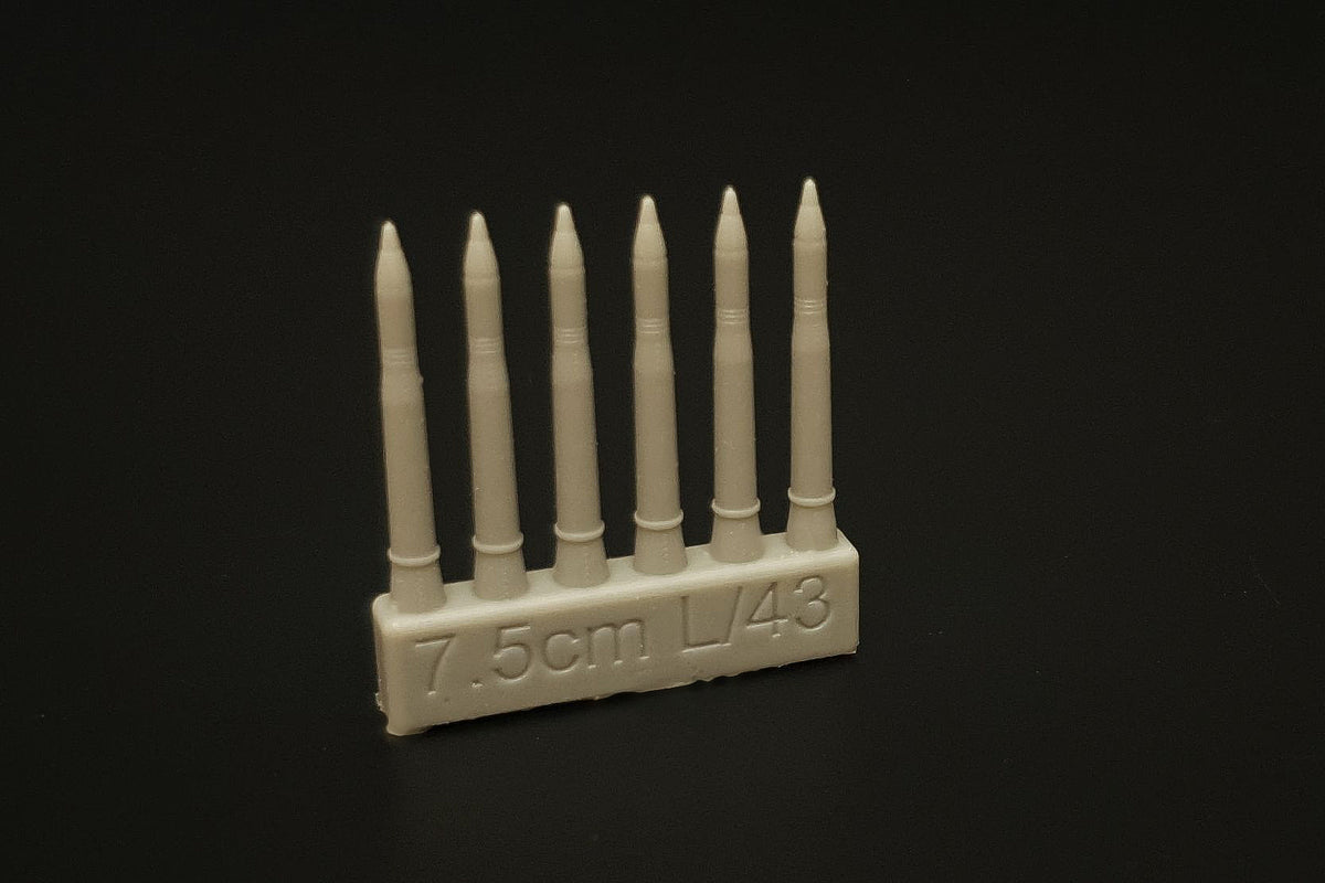 7,5cm L/43 ammo for Pz.Kpfw.IV Ausf.G/Ausf.H/Ausf.J - resin set of German tank ammunition