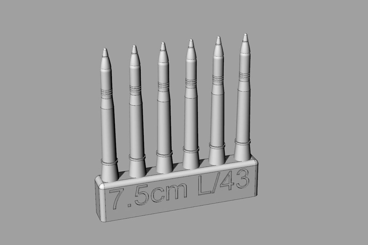 7,5cm L/43 ammo for Pz.Kpfw.IV Ausf.G/Ausf.H/Ausf.J - resin set of German tank ammunition