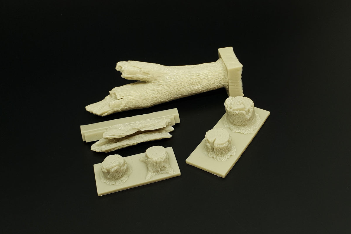 TREE TRUNKS and STUMPS	Resin diorama set