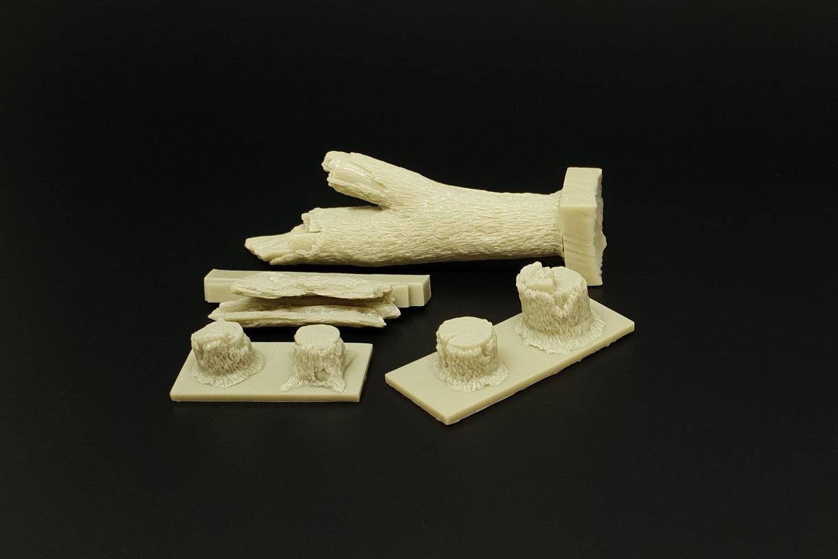 TREE TRUNKS and STUMPS	Resin diorama set