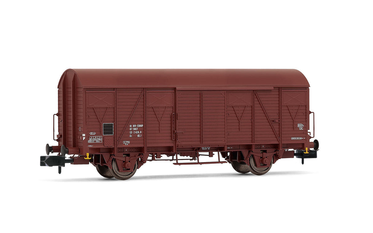 SNCF 2-unit pack 2-axle covered wagons type G4 period IV