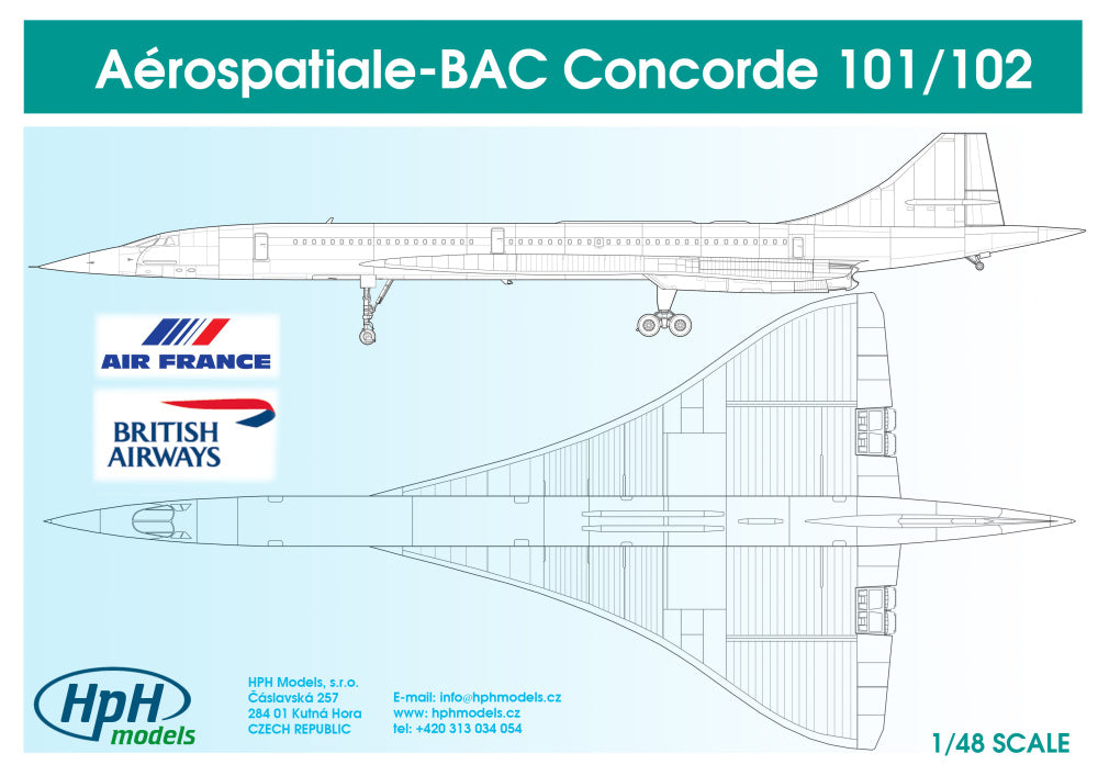 HPH Models Aerospatiale Concorde - HPH48038L