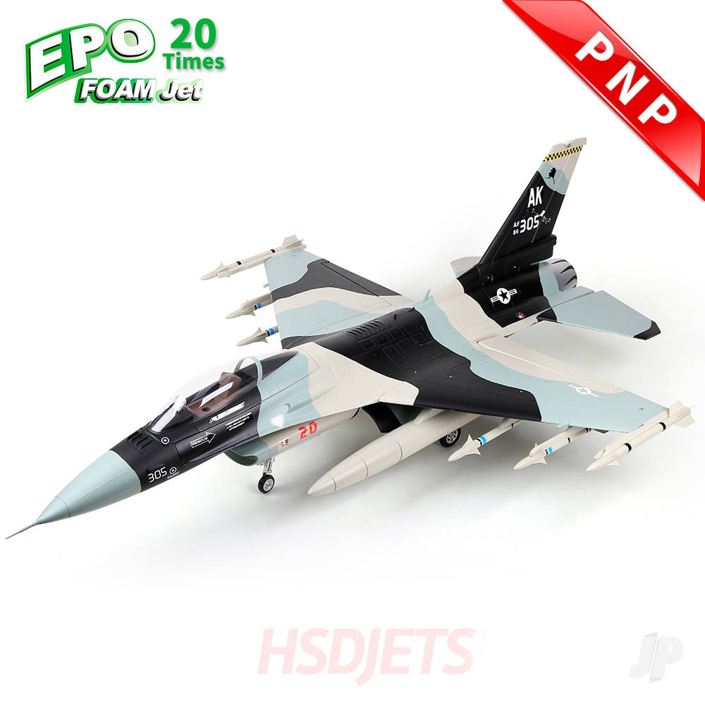 HSD Jets F-16 6kg Turbine Foam Jet, Alaska Snow Camo (PNP, no turbine) HSDA16020200 Main