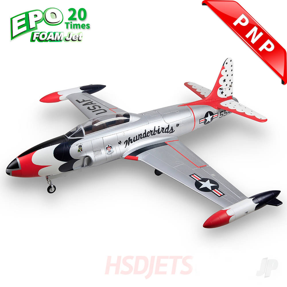 HSD Jets T-33 8kg Turbine Foam Jet, Thunderbirds (PNP, no turbine) XT60 HSDA48010200 Main