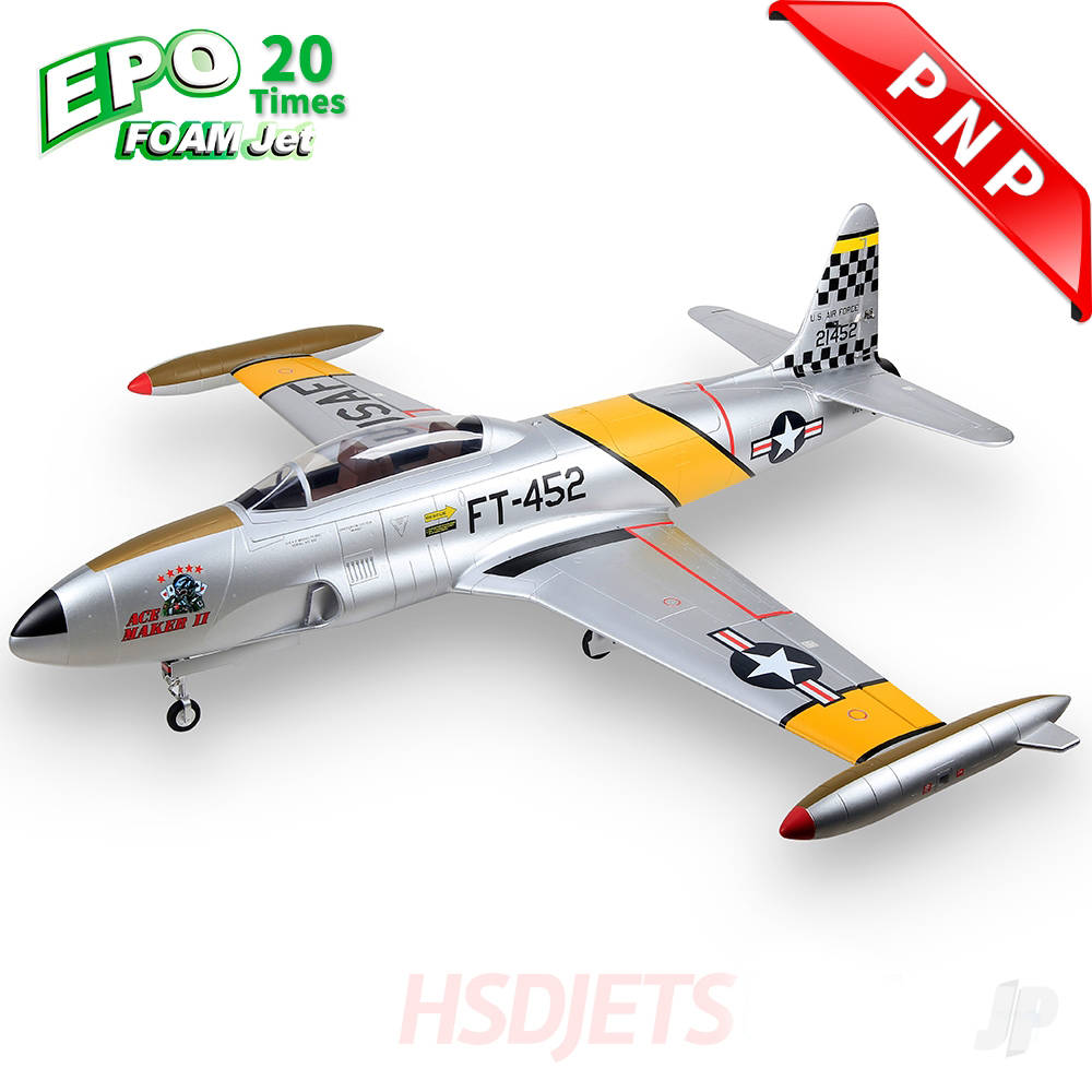 HSD Jets T-33 8kg Turbine Foam Jet, Yellow Ribbon (PNP, no turbine) XT60 HSDA48020200 Main