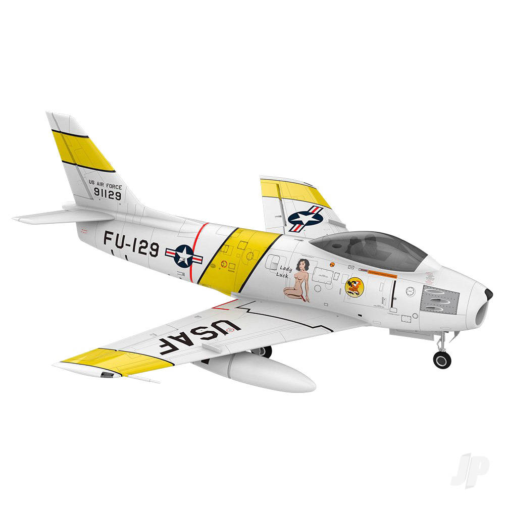 HSD Jets F-86 120mm EDF Foam Jet, Yellow Ribbon (PNP 12S) HSDA50020204J 1