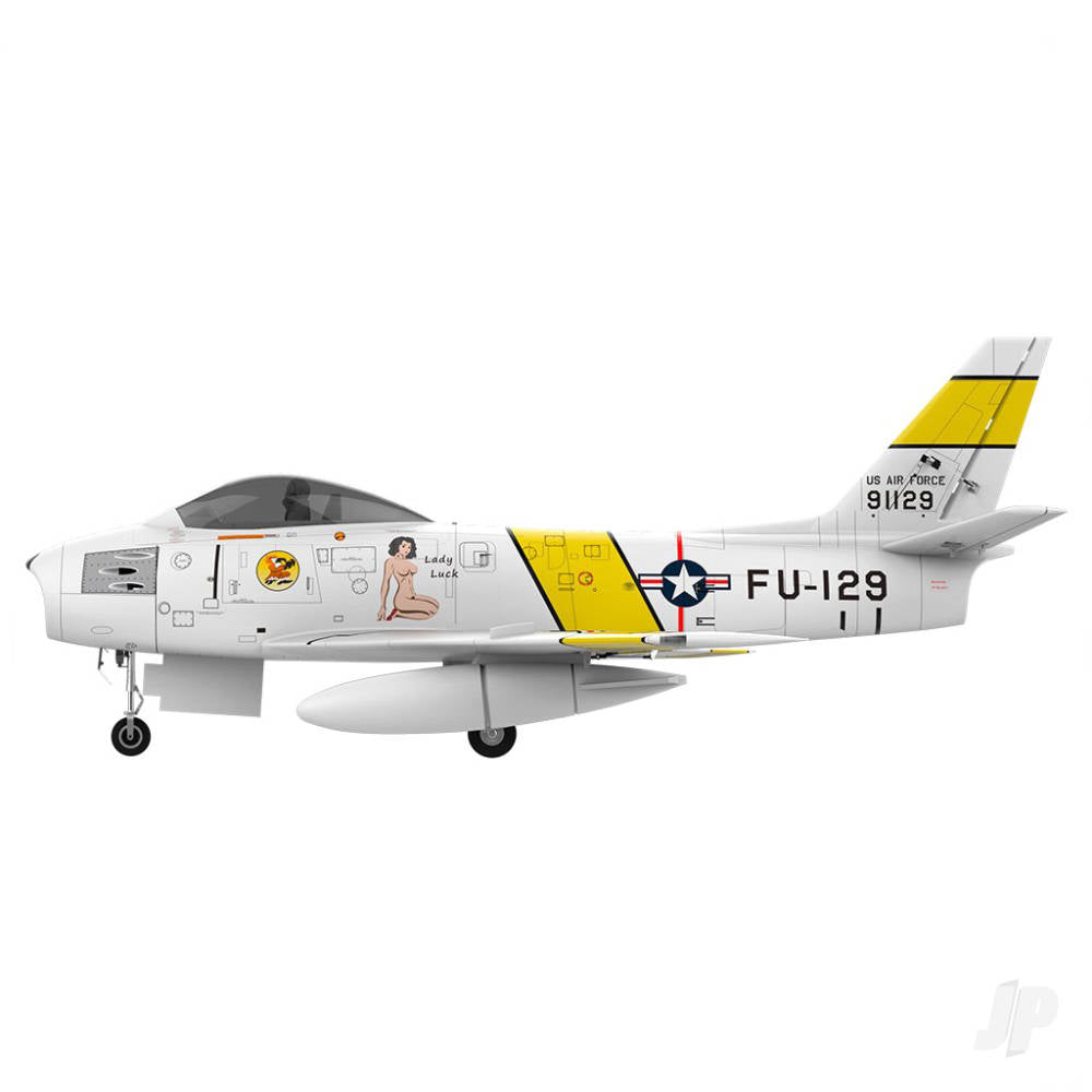 HSD Jets F-86 120mm EDF Foam Jet, Yellow Ribbon (PNP 12S) HSDA50020204J 3