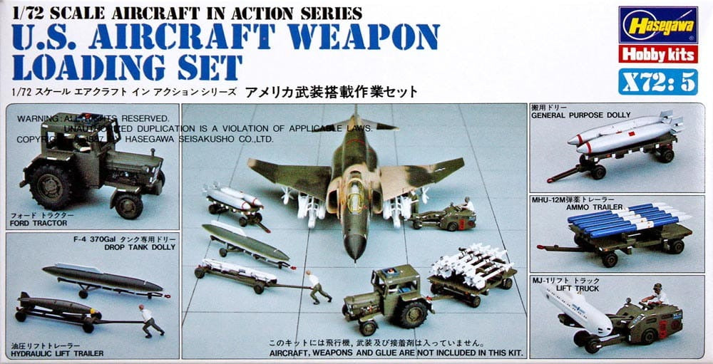 Hasegawa 1/72 US Aircraft Weapon Loading Set 7205