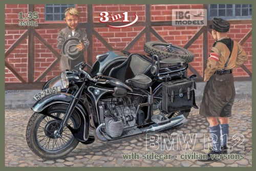BMW R12 with sidecar - civilian versions (3 in 1)