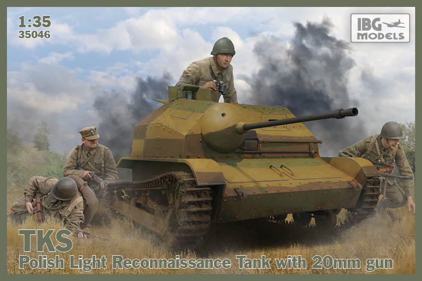 TKS Tankette with 20mm Gun (includes metal barrel and 2 figures)