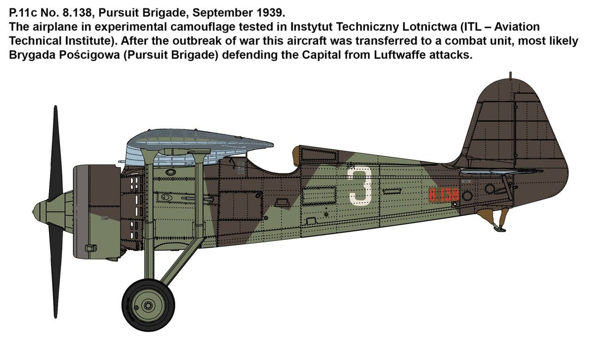 PZL P.11c Polish Fighter - Rare Birds