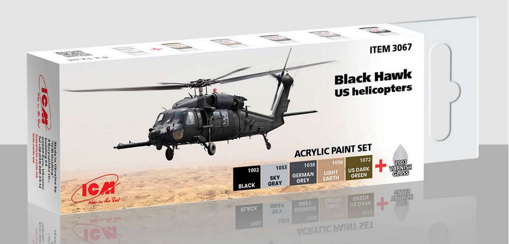 ICM Paint Set - Black Hawk, US Helicopters - ICM03067 by: ICM -