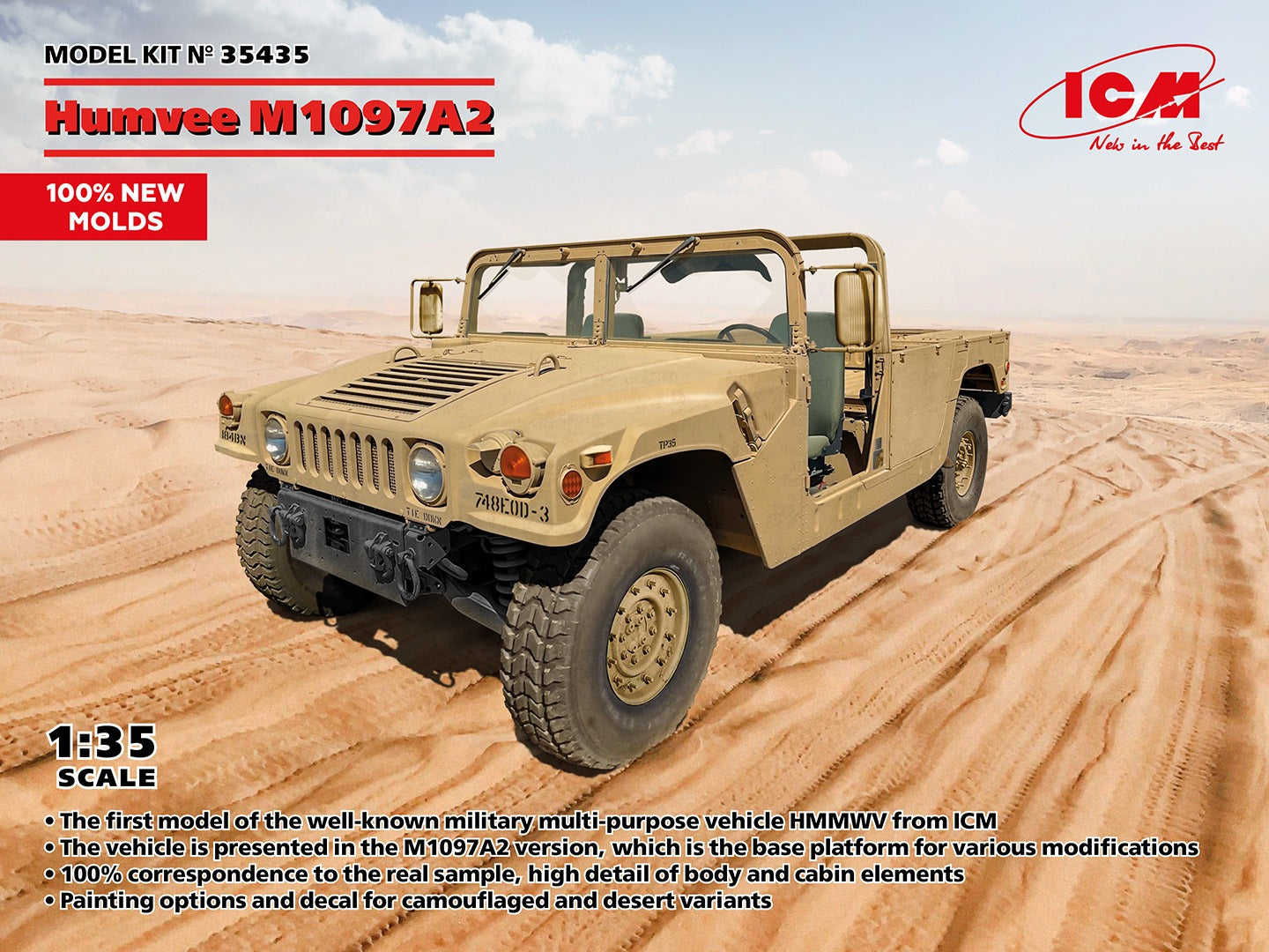 ICM 1/35 Humvee M1097A2 (100% new molds) 35435