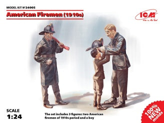 ICM American Firemen (1910s) 3 Figures