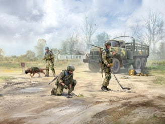 ICM "Danger! Mines!" Ukraine, Summer 2022 (ZiL-131 with Driver, AFU Sappers, Dog, Mines & Accessories)