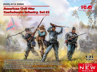 ICM American Civil War Confederate Infantry (Set #2) 4 Figures