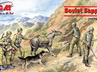 ICM Soviet Sappers (1979-1988) 4 Figures with Donkey & Dog