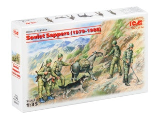 ICM Soviet Sappers (1979-1988) 4 Figures with Donkey & Dog