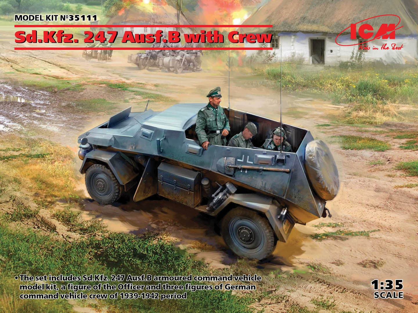 ICM 1/35 Sd.Kfz.247 Ausf B With Crew 35111 ICM35111