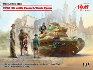 ICM FCM 36 with French Tank Crew 5 Figures