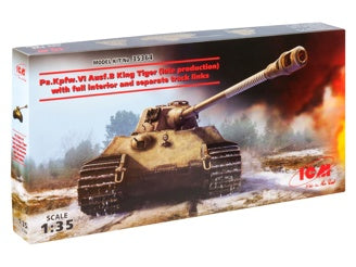 ICM Pz.Kpfw.VI Ausf.B King Tiger (Late Production) with Full Interior, WWII German Heavy Tank