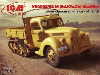 ICM V3000S/SS M (Sd.Kfz.3b) Maultier, WWII German Semi-Tracked Truck