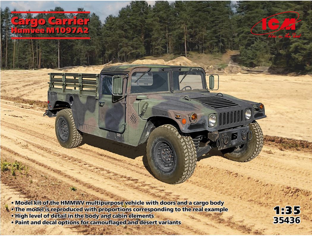 ICM 1/35 Humvee M1097A2 Cargo Carrier 35436