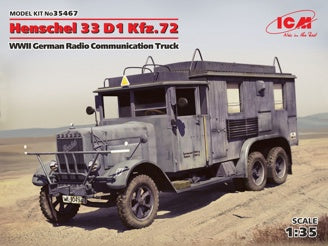 ICM Henschel 33 D1 Kfz.72, WWII German Radio Communication Truck