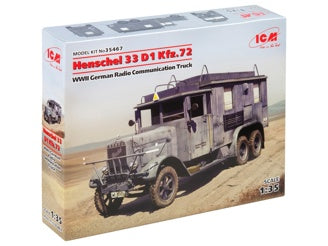 ICM Henschel 33 D1 Kfz.72, WWII German Radio Communication Truck