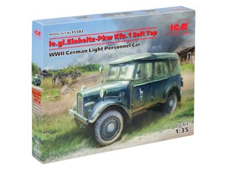 ICM le.gl.Einheitz-Pkw Kfz.1 Soft Top, WWII German Light Personnel Car 