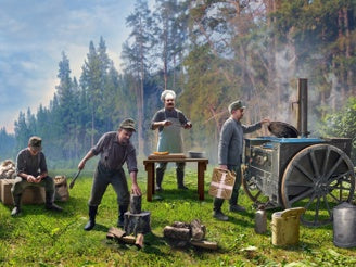 ICM FeldkÃ¼che, WWII German Field Kitchen with Cooks (4 Figures & Accessories)