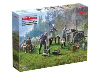 ICM FeldkÃ¼che, WWII German Field Kitchen with Cooks (4 Figures & Accessories)