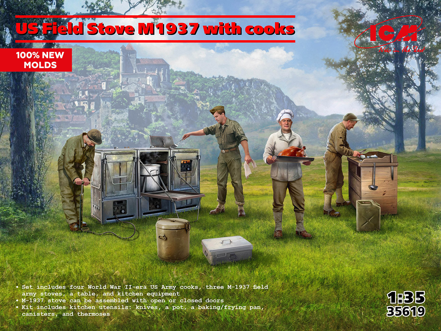 ICM 1:35 - US Field Stove M1937 with cooks