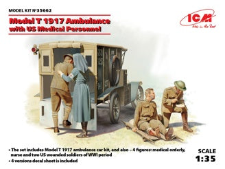 ICM Model T 1917 Ambulance with US Medical Personnel