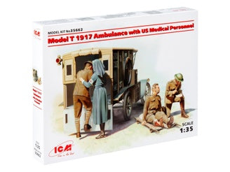 ICM Model T 1917 Ambulance with US Medical Personnel