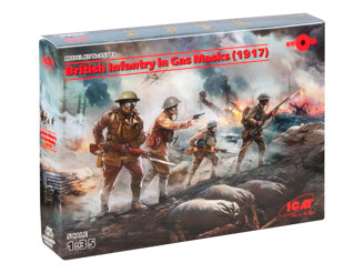 ICM British Infantry in Gas Masks (1917) 4 Figures