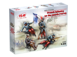 ICM French Infantry on the March (1914) 4 Figures
