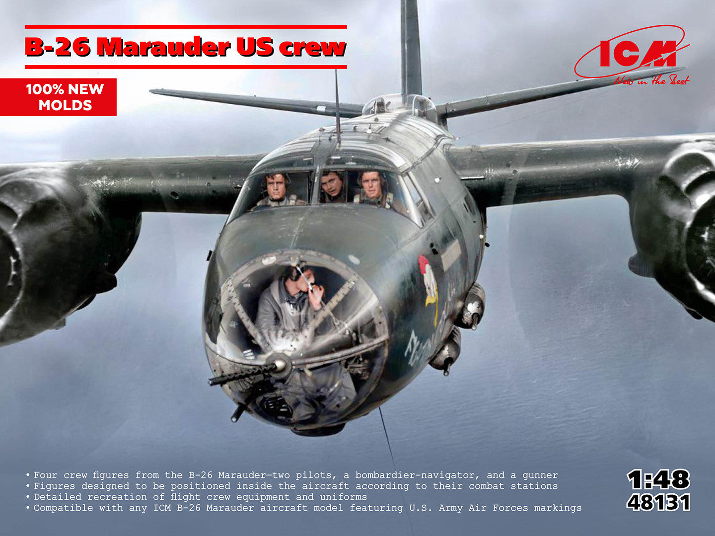 ICM B-26 Marauder U.S. Crew (4 Figures) ICM48131