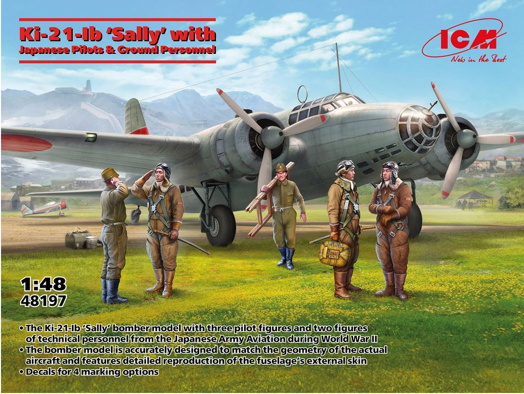 ICM 1/48 Ki-21-Ib "Sally" with Pilots & Ground Crew 48197