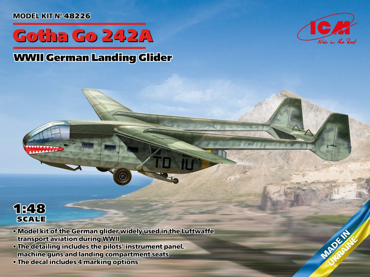 ICM 1/48 Gotha Go-242A Wwii German Landing Glider Icm48226