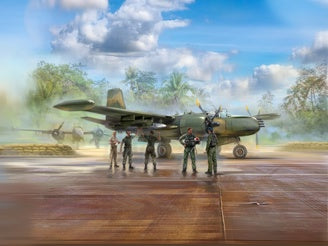 ICM B-26K with USAF Pilots & Ground Personnel (5 Figures)