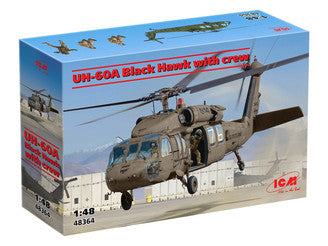 ICM Uh-60A Black Hawk Helicopter With 3 Crew Figures ICM48364