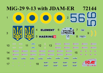 ICM MiG-29 of Ukrainian Air Forces with JDAM-ER Bombs