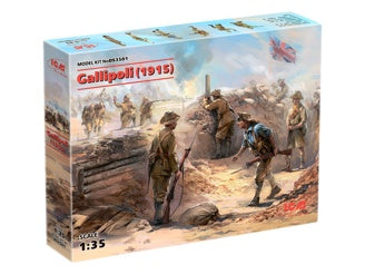 ICM Gallipoli (1915) ANZAC & Turkish Infantry 8 Figures
