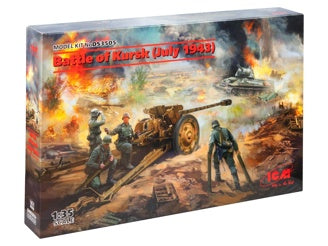 ICM Battle of Kursk Set (July 1943), T-34-76 (Early 1943), Pak 36(r) with 4 Crew Figures