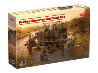 ICM Festive Dinner On The Front Line (U.S. Wwii G7117 Kitchen Truck, Figures & Accessories) ICMDS3532