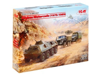 ICM Afghan Motorcade (1979-1989) URAL-375D, URAL-375A, ATZ-5-375, BTR-60PB (Set of 3)